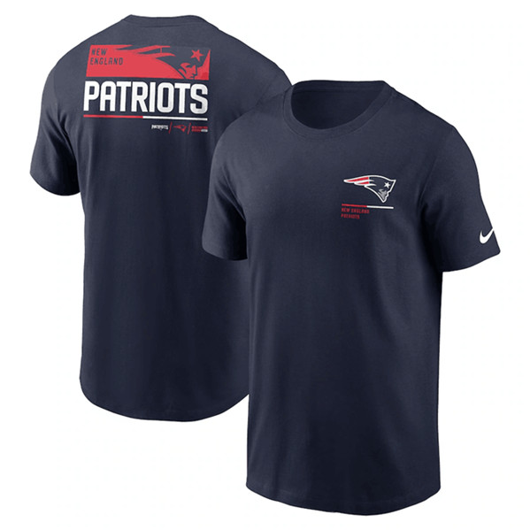 Men's New England Patriots Navy Team Incline T-Shirt